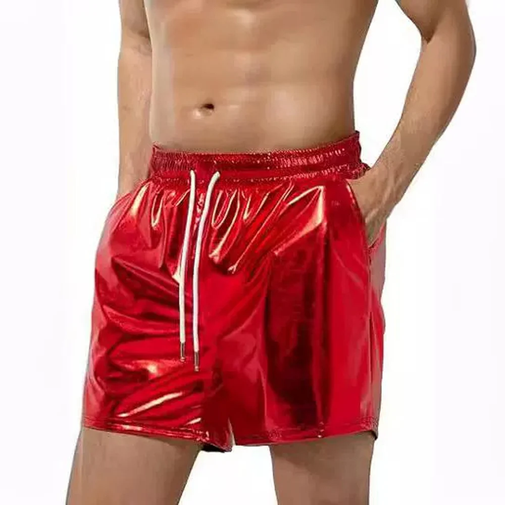 Metallic Gold Silver Jazz Dance Shorts for Men