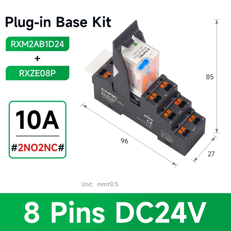 Compact Electromagnetic Relay with Dual Functionality and Indicator Light