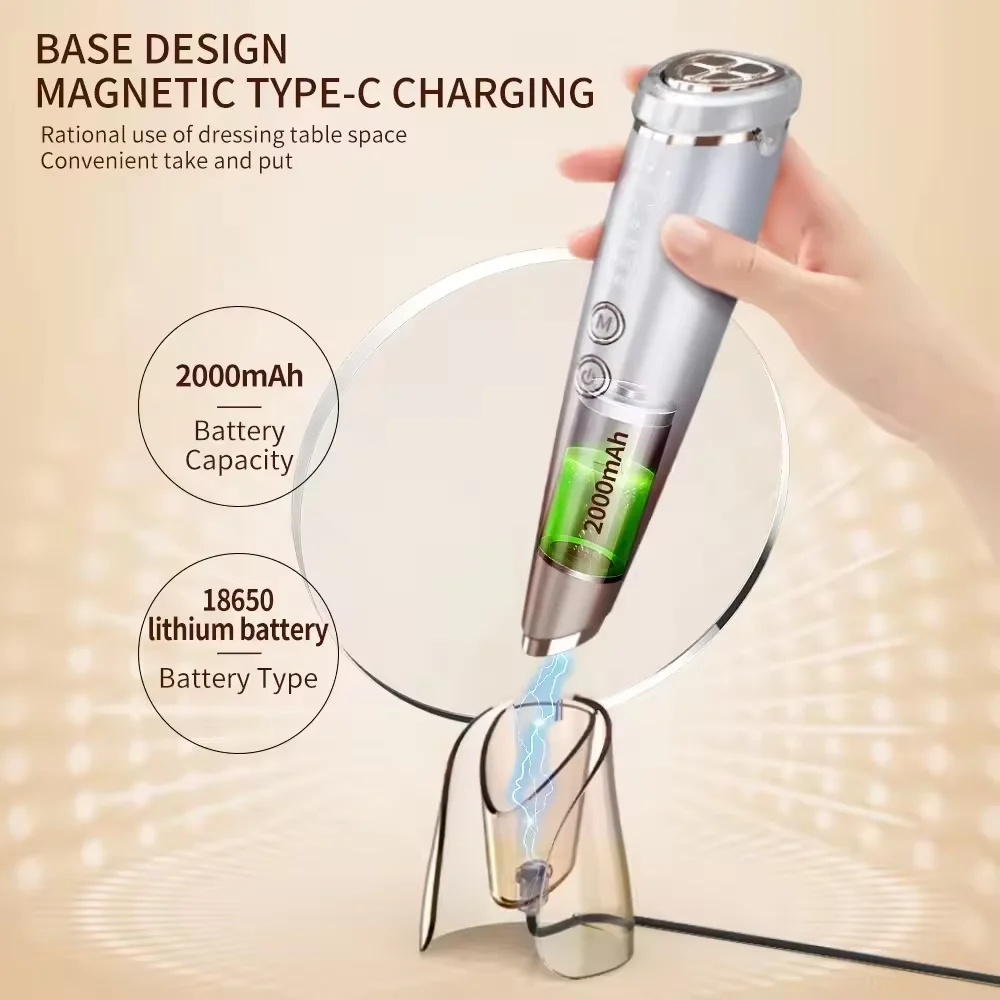 6In1 EMS Face Facial Massage Machine Care Lifting Device Facial Massager Photon Light Therapy Face and Neck Massager
