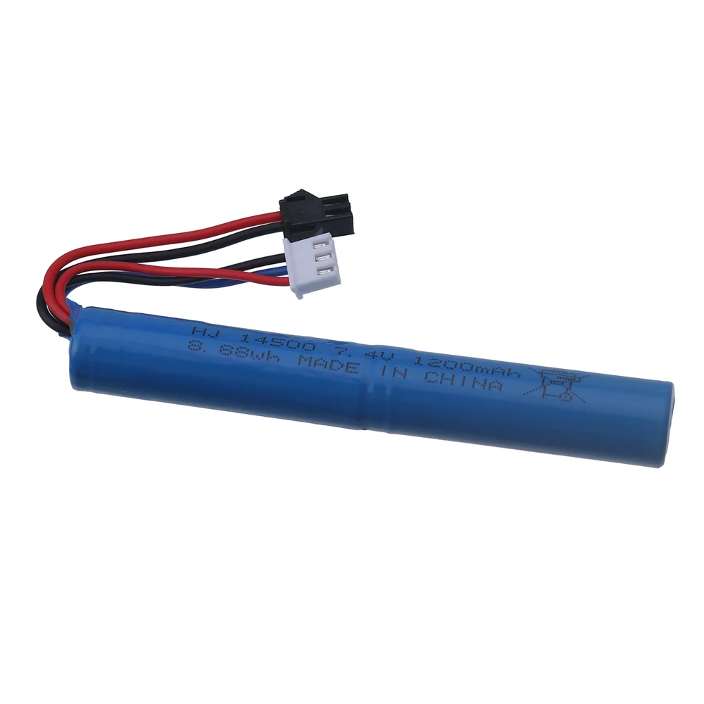 

14500 7.4v 1200mAh Li-ion battery for Electric toys water gun / water bullet Gun 2s 7.4V Battery SM plug For RC Toys Parts