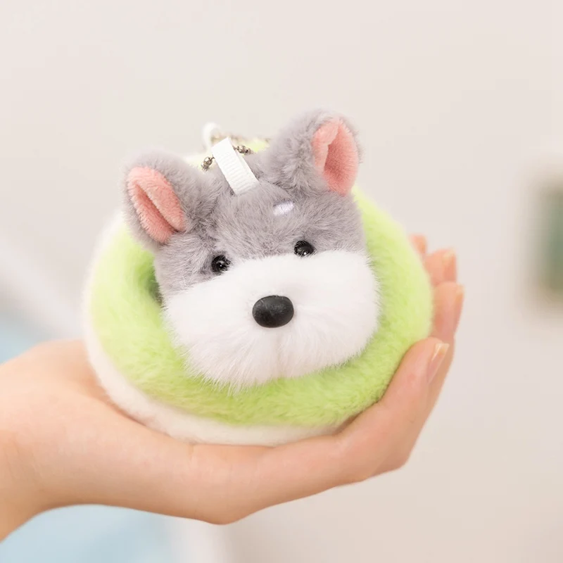 Hot 1pc 10cm Love Dog Nest Series Plush Pendant Schnauzer,corgi Dog,teddy Dog Keychain Stuffed Animal Puppy Kid Gift