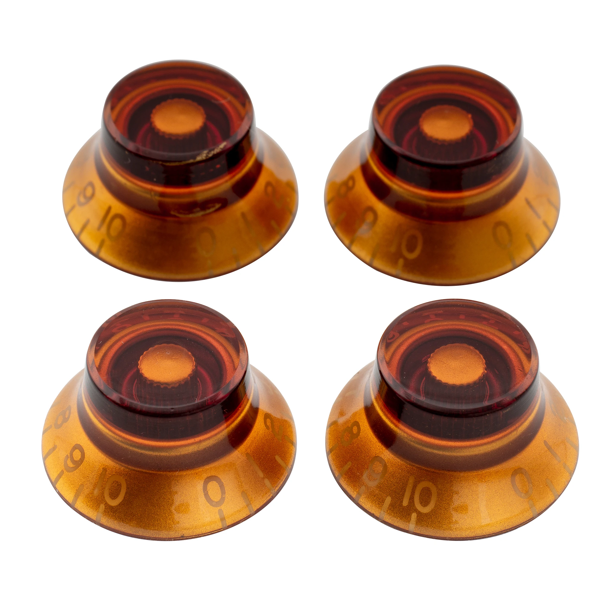 Musiclily Pro Inch Size Fine 24-Spline Top Hat Bell Knobs Tone Volume Control Knobs für USA LP SG E-Gitarre (4er-Set) – Detail 23