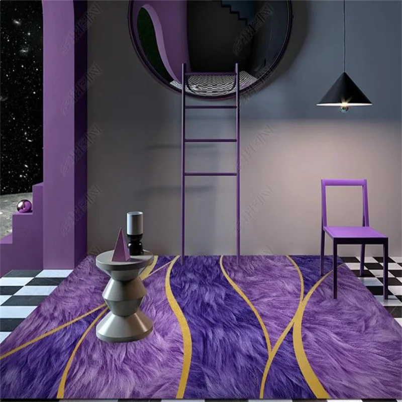 

Simple Living Room Geometric Carpet Sofa Coffee Table Rug Light Luxury Purple Bedroom Rugs Home Kitchen Cloakroom Study Carpets