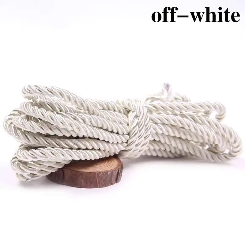 Luxurious Twisted Satin Cord for DIY Crafts & Home Decor - 5mm Braided Decorative Rope