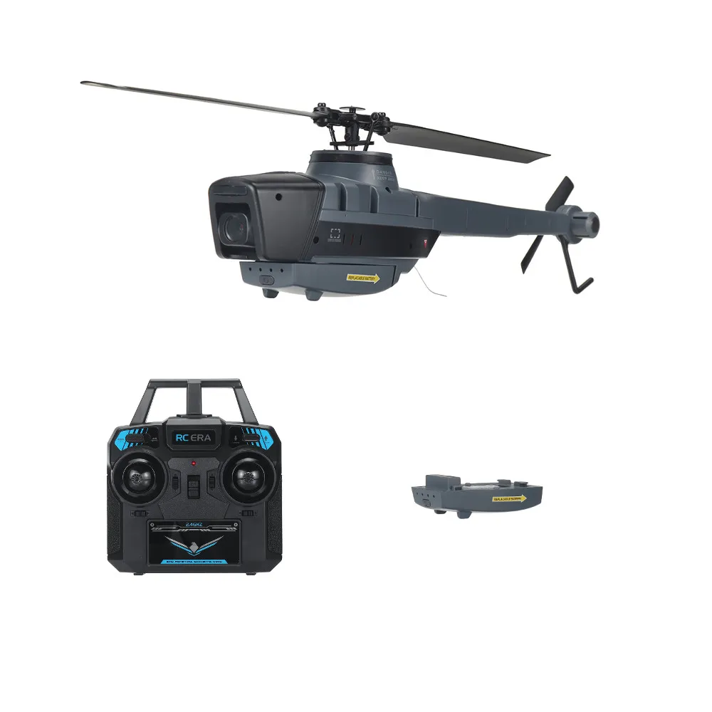 Eachine E110 C128 2.4G 4CH 6-Axis Gyro Single Propeller Aileron Less RC Drone RTF 1080P Camera Optical Flow Localization 4