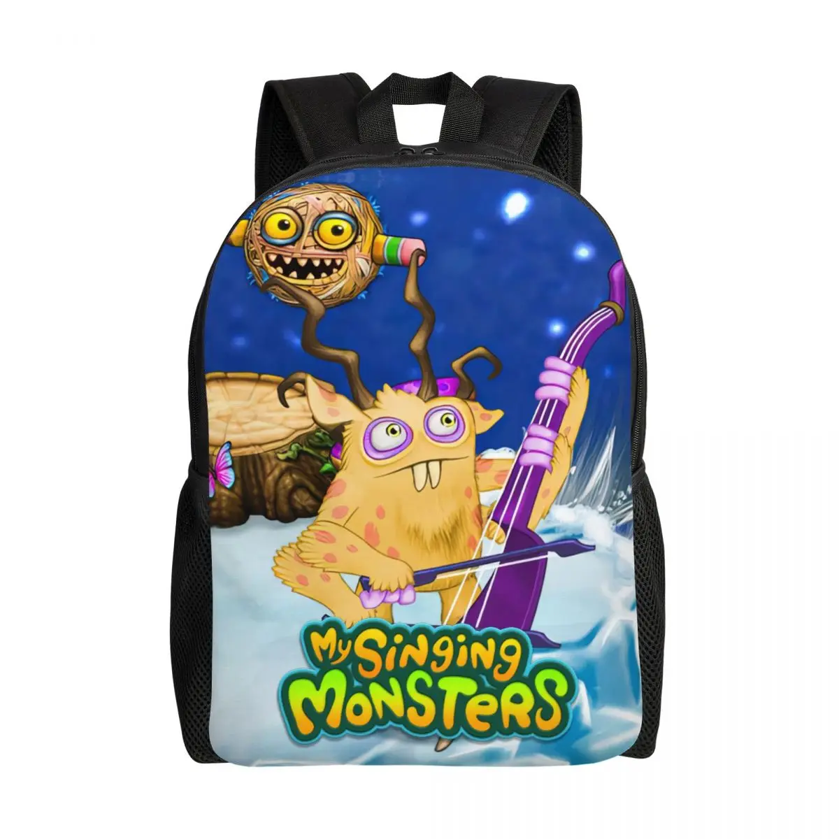 

My Singing Monsters Video Games Travel Backpack Women Men School Computer Bookbag College Student Daypack Bags