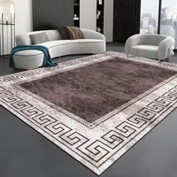 Nordic Modern High-end Living Room Carpet Luxury Grey Home Decoration Bedroom Large Area Rugs Elastic Washable Non-slip Door Mat 2
