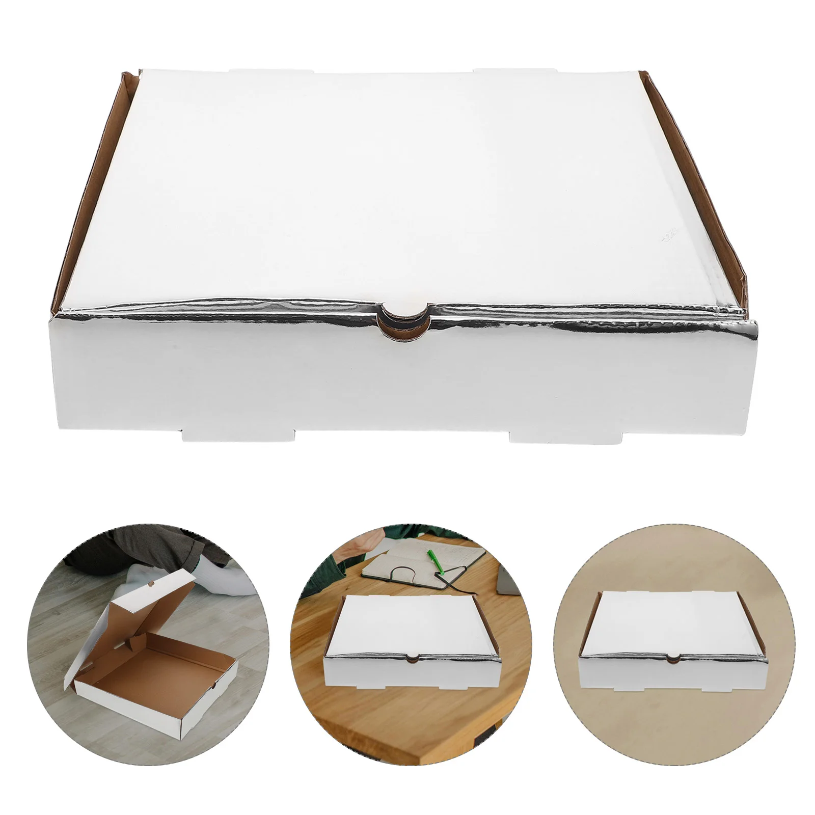 10 Pcs Pizza Box Food Packing Boxes Gift Take Out Container Baking Supply Paper Containers Multi-function Storage