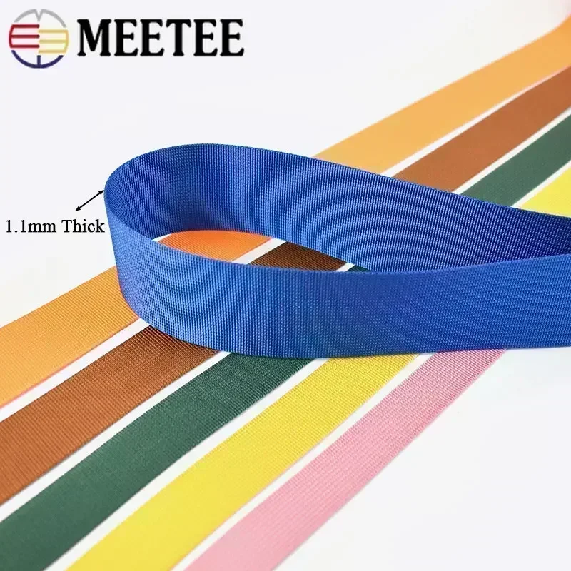 Colored Nylon Webbing Bands for DIY Sewing and Crafting