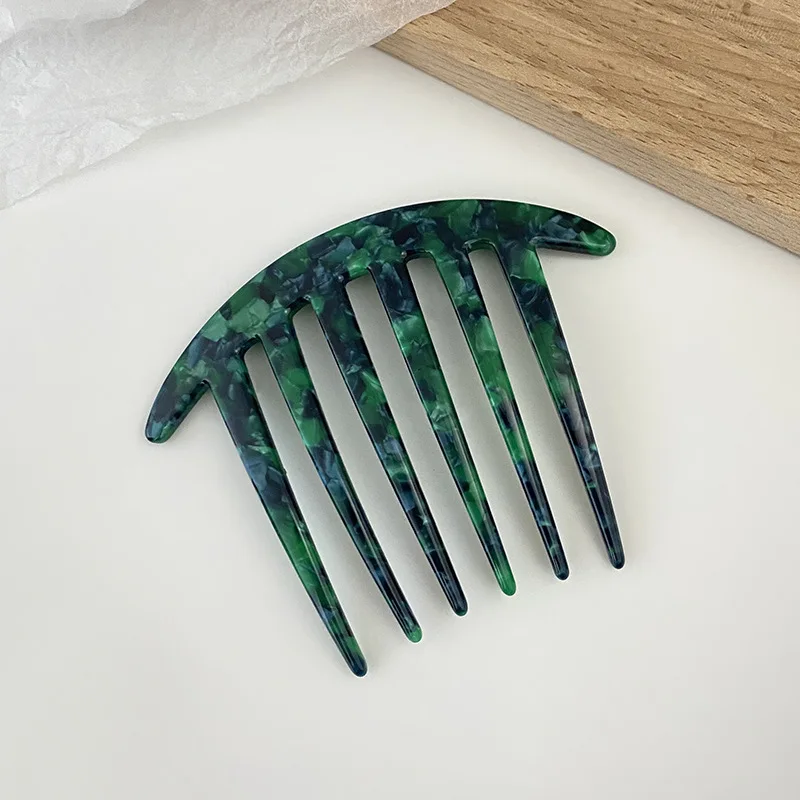 Hair Accessories Acetate Sheet 6 Teeth Plate Comb Hairpin