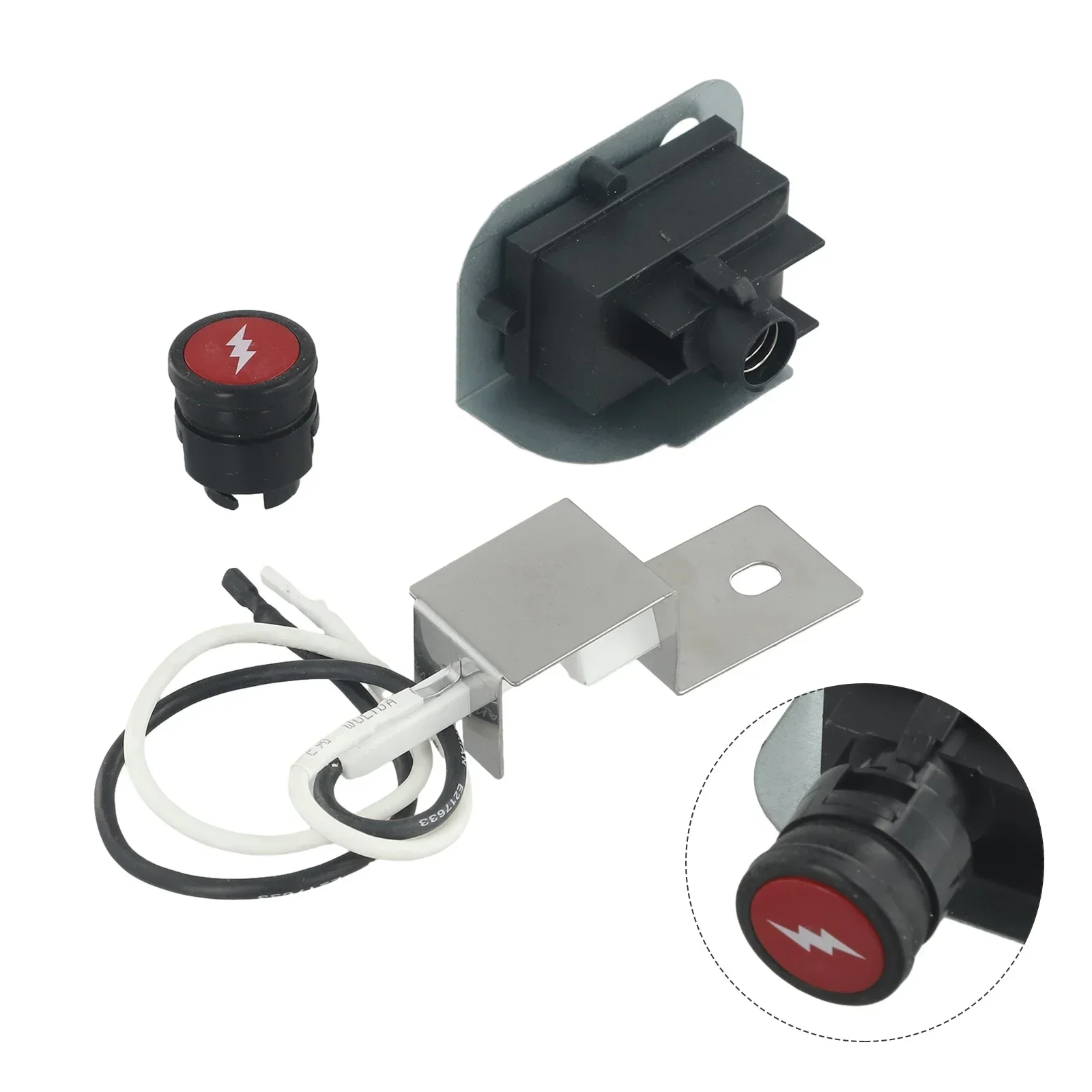 Gas Cooker Igniter Ignition Kit Gas Grill Ignition Kit Replacement for Weber 80462 Compatible with Q100 Q120 Q200 Q220 Series