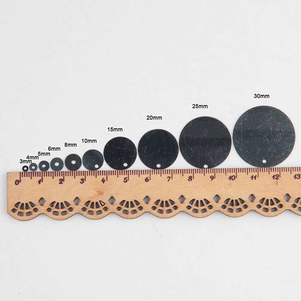 10 15 20 25 30mm PVC Flat Round Loose Sequins Paillettes Sequin Sewing Accessories for Garment