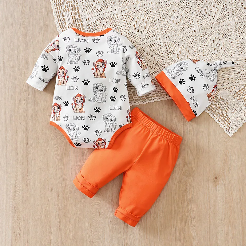 3PCS Lion Print Baby Set 2