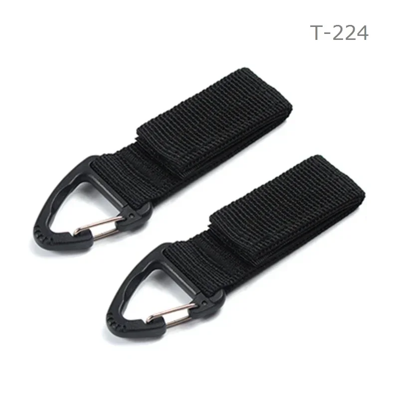 2 pieces/set Tactical Molle Keyring Gear Keychain Nylon Belt Molle Webbing Keychain Belt Bags Backpack Camping Hunting