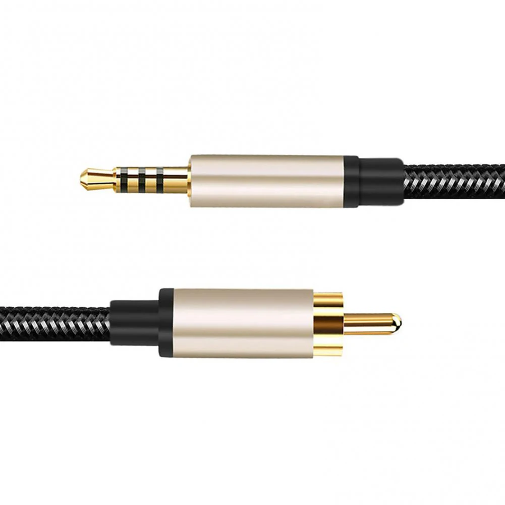 Male To Male Audio Cable 3.5MM Jack RCA To RCA Male Coaxial Cable Gold-plated Stereo HiFi Home Theater for Amplifiers Player