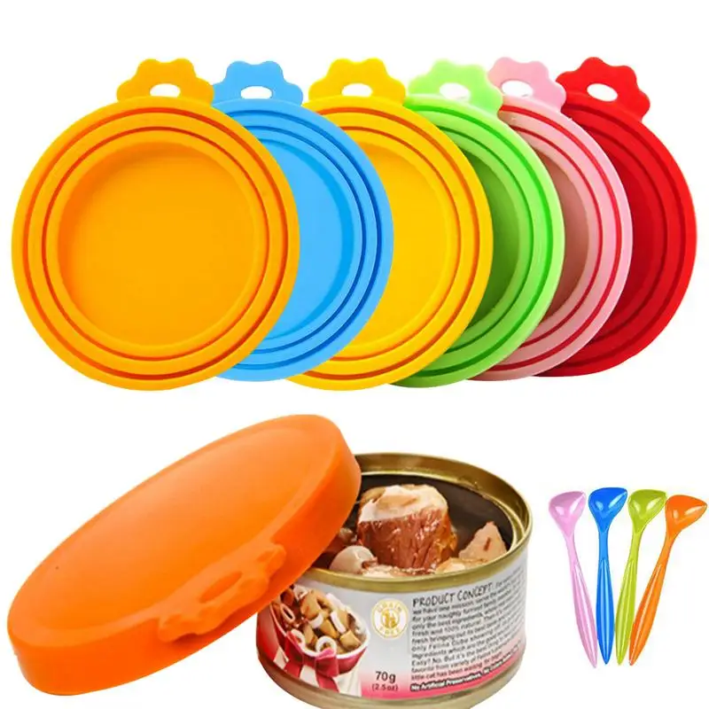 

Pet Can Covers Pet Food Can Lids Set Of 3 Universal Silicone Can Lids For Pet Food Cans Dishwasher Safe Lid For Cats And Dogs