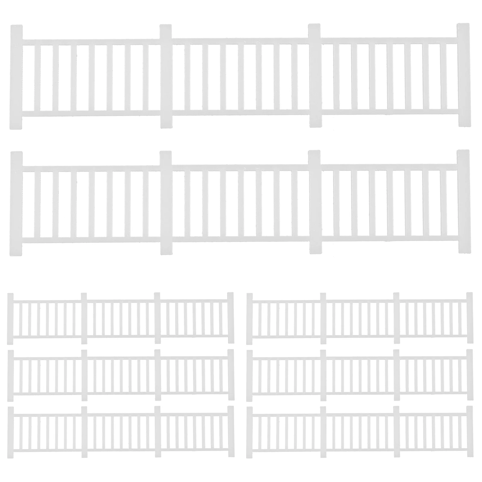 

8 Pcs Mini Fence Miniature Garden Prop Models Micro Landscape Small Christmas Tree Decorations Scene Ornament Architectural