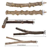 Parrot perch bird cage accessories, bird wooden branches, tree branches, bird standing rods, standing rods set, bird toys 2