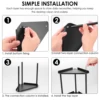 2-Tier Multifunctional Corner Storage Shelf Metal Bathroom Cosmetic Kitchen Spice Rack Office Home Counter Organizer 5