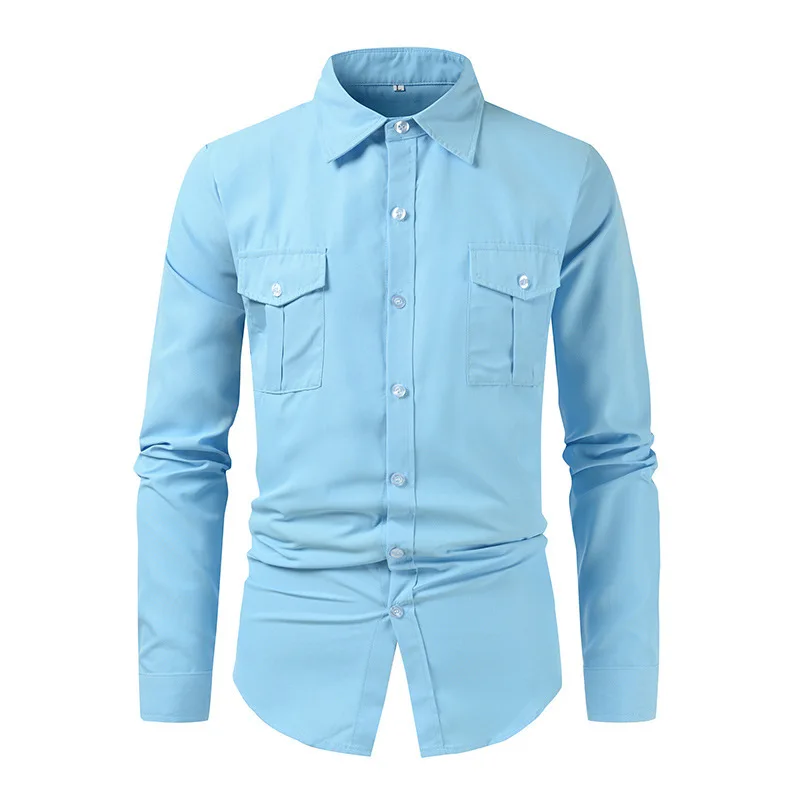 

Men's Long Sleeve Dress Shirt - Fashionable and Comfortable Business Casual Wear with Buttoned