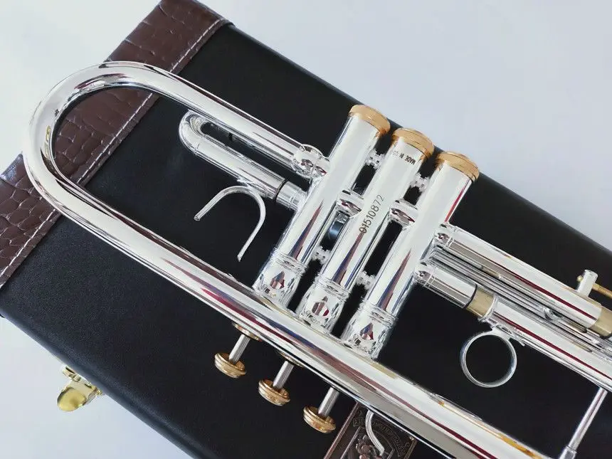 New LT197S-99 B Flat Silver Plated Professional Trumpet