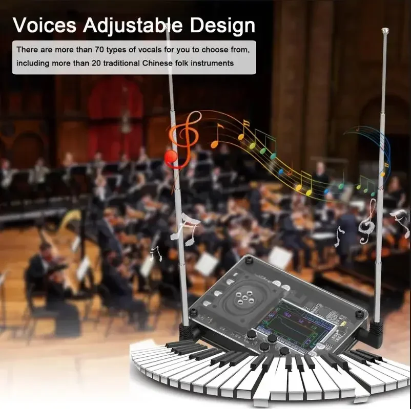 Woopker Theremin Musical Instrument Music Module Novel and Interesting Geek Device Multitimbral Tunable Type-C Interface DIY