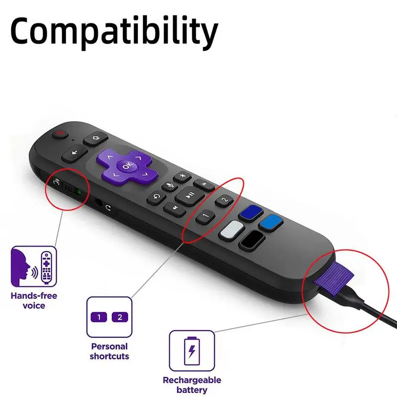 Silicone Remote Control Protective Case Cover forRoku Voice Remote Pro RokuUltra 4K RokuStreaming Stick Cover