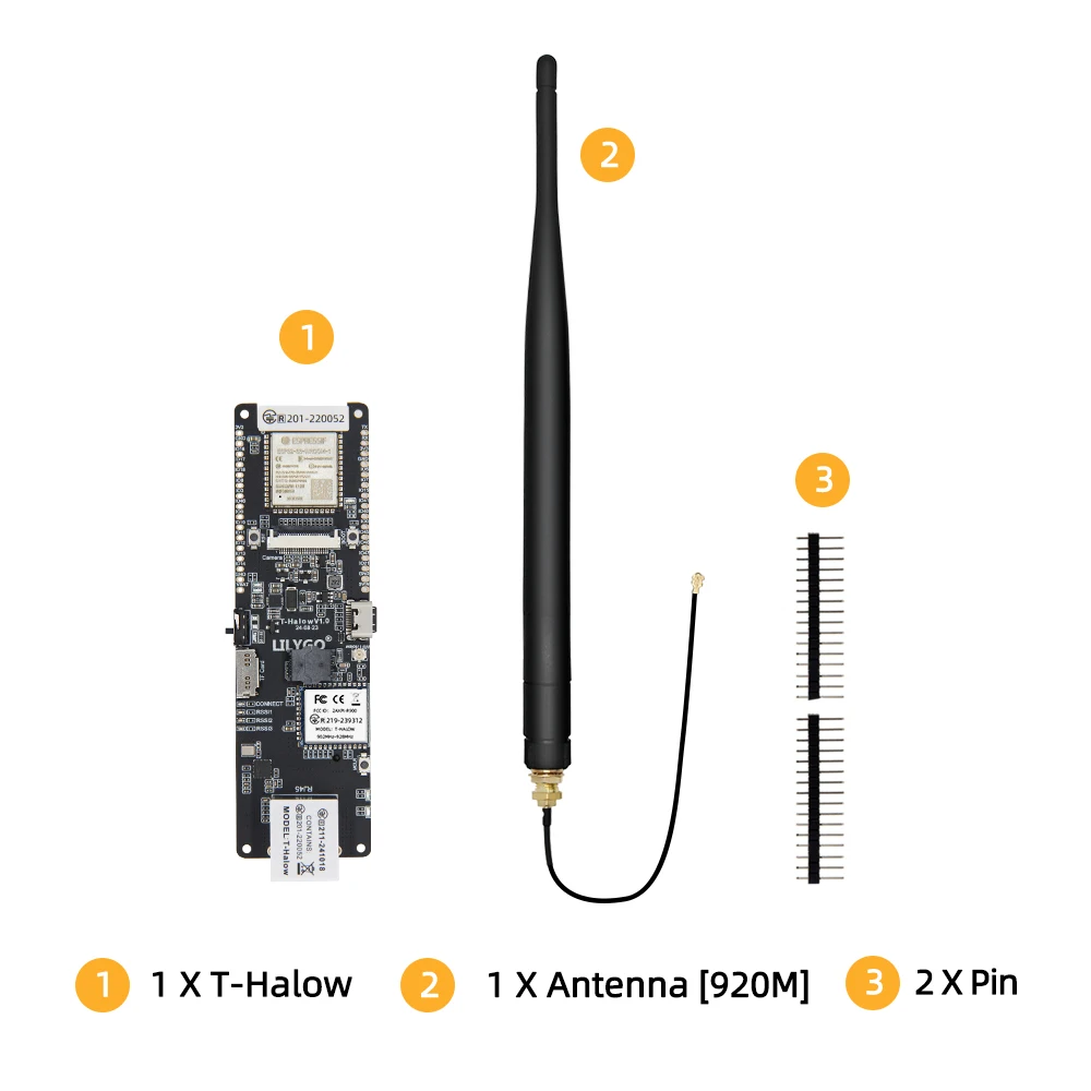 ® T-Halow ESP32-S3 Ethernet Development Board WiFi Bluetooth Module Wi-Fi CERTIF