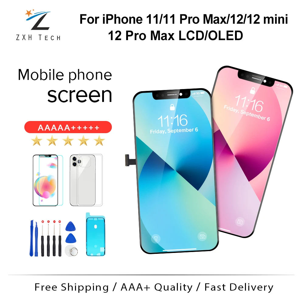 For iPhone 11 LCD With 3D Touch Digitizer Assembly LCD Screen Replacement  Display For iPhone 11Pro/11 Pro Max True Tone Face ID| | - AliExpress