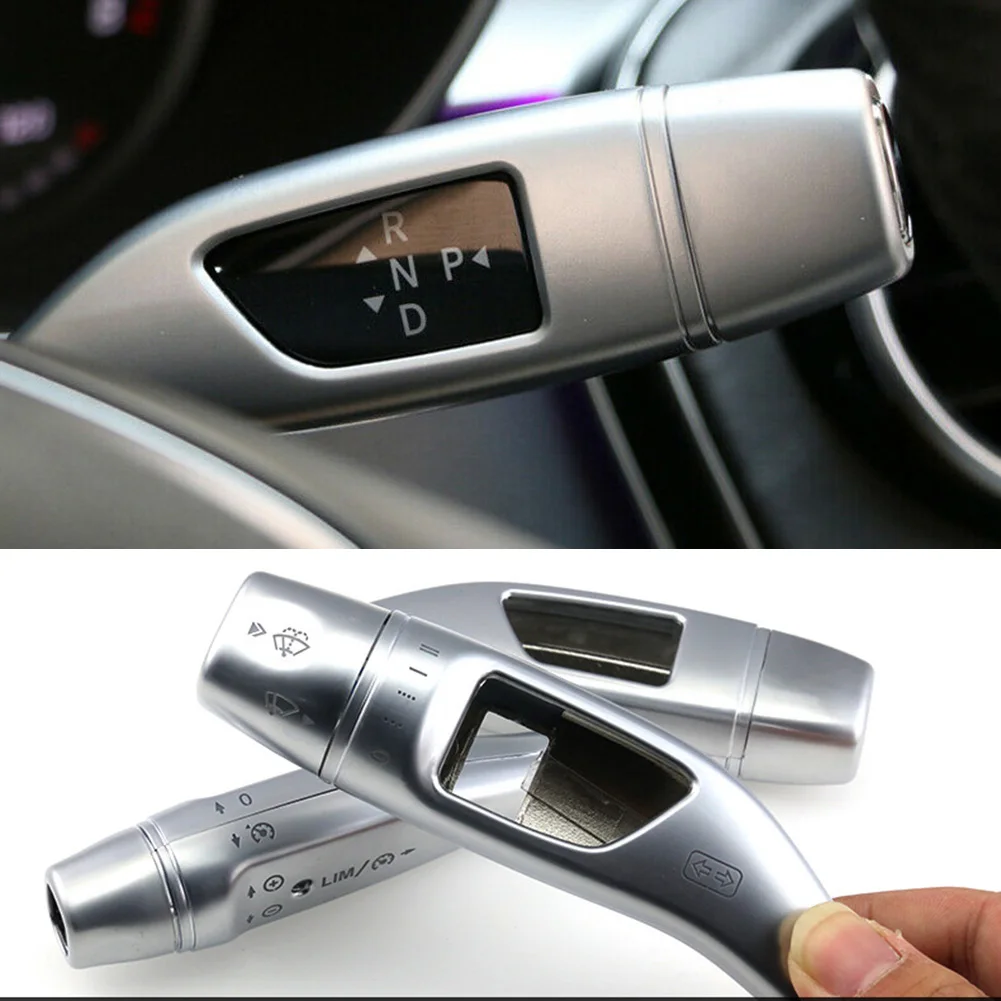 

3pcs Car Styling Chrome Wiper Shift Lever Cruise Covers Frame Stickers Kit Trim For Mercedes Benzs CLA GLC C E S Class W205 W213