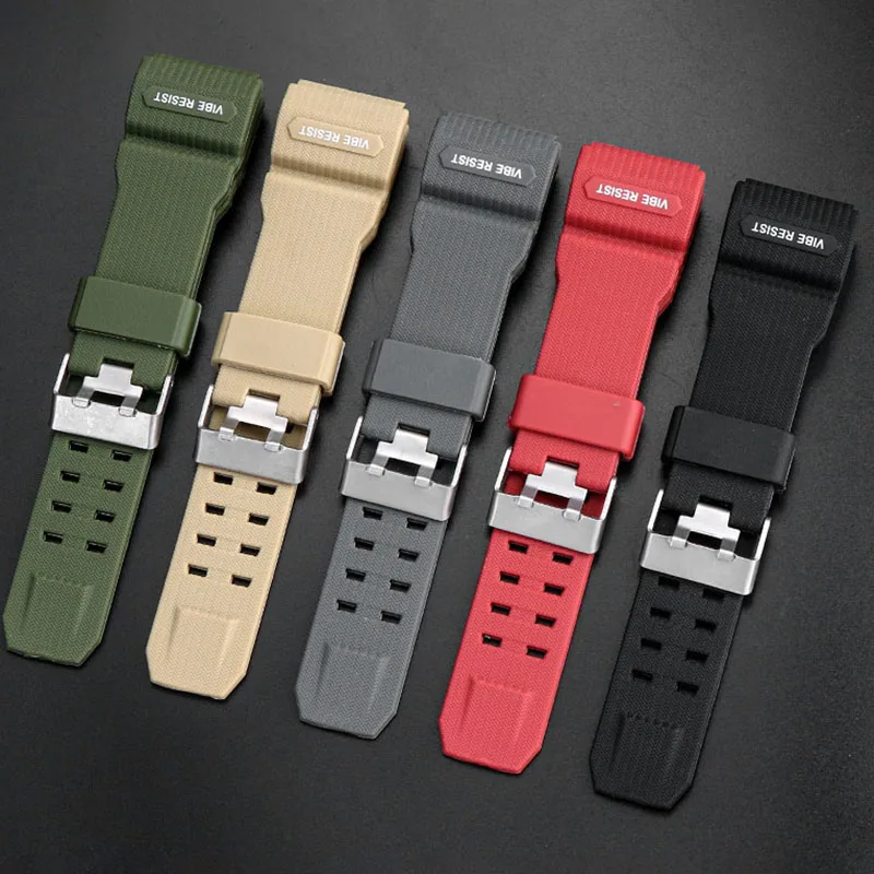 For Casio G-SHOCK Black Gold Watchband Big Mud King GWG-1000 GWG-1000GB  High Quality Modified Resin Silicone Male wristband belt
