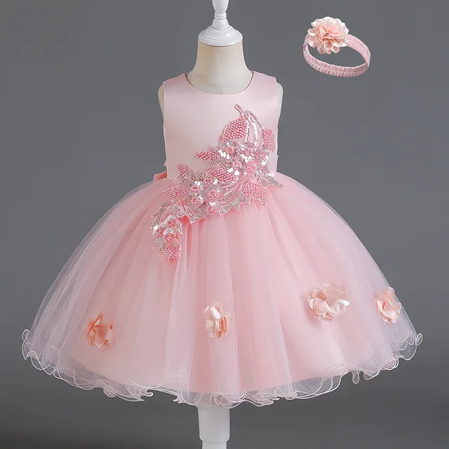 Abito Battesimo Bimba Principessa - Vestito In Cotone Con Ricami E Fiocchi - Foto 10