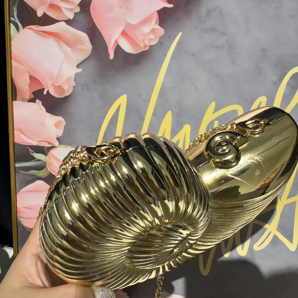 Acrylic Conch Shoulder Bag Cute Party Evening Bags for Woman Chains Crossbody Bag Harajuku Funny Purses for Woman Wedding Clutch