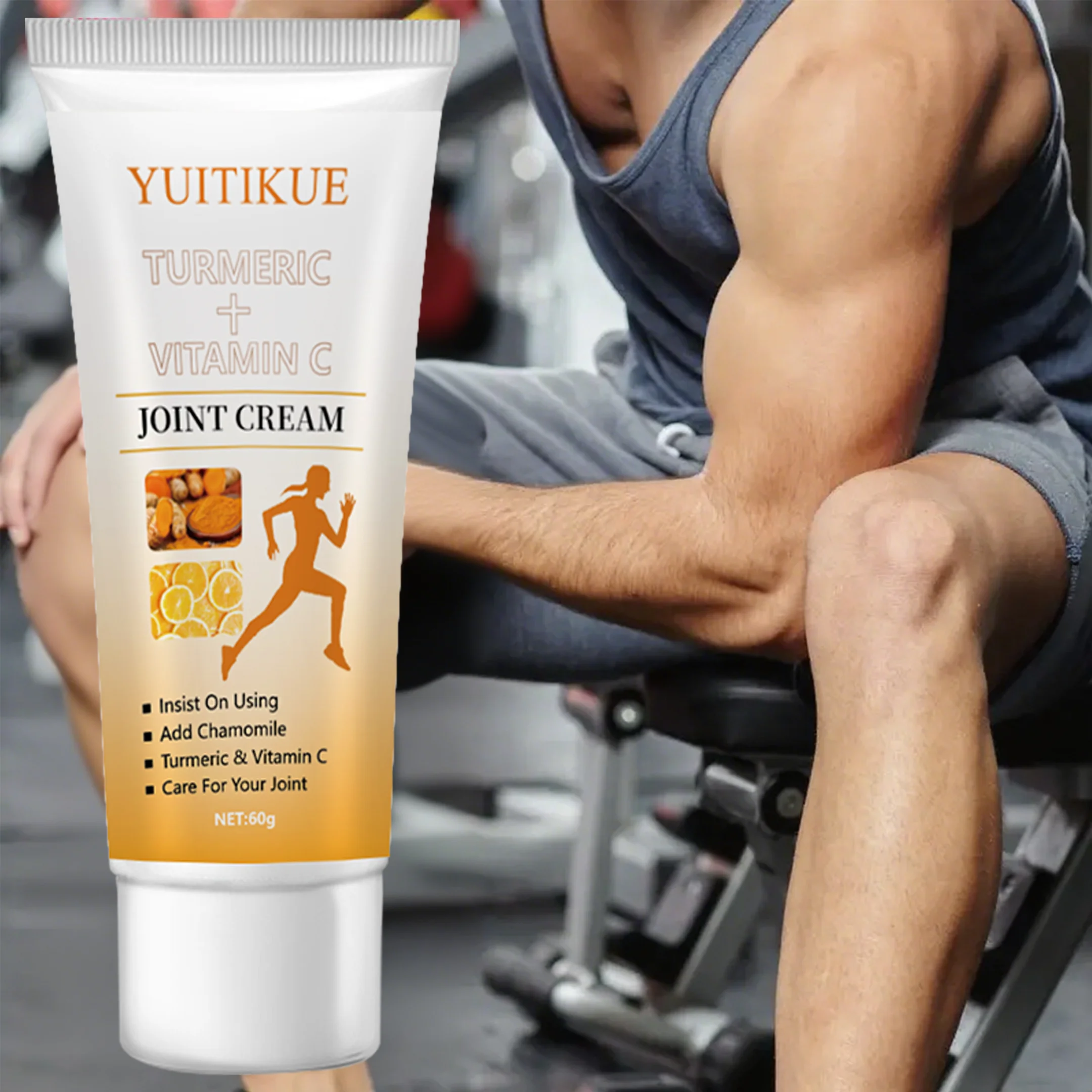Turmeric, vitamin C, joint cream, consistently use joint cream with chamomile, turmeric, and vitamin C to protect your joints