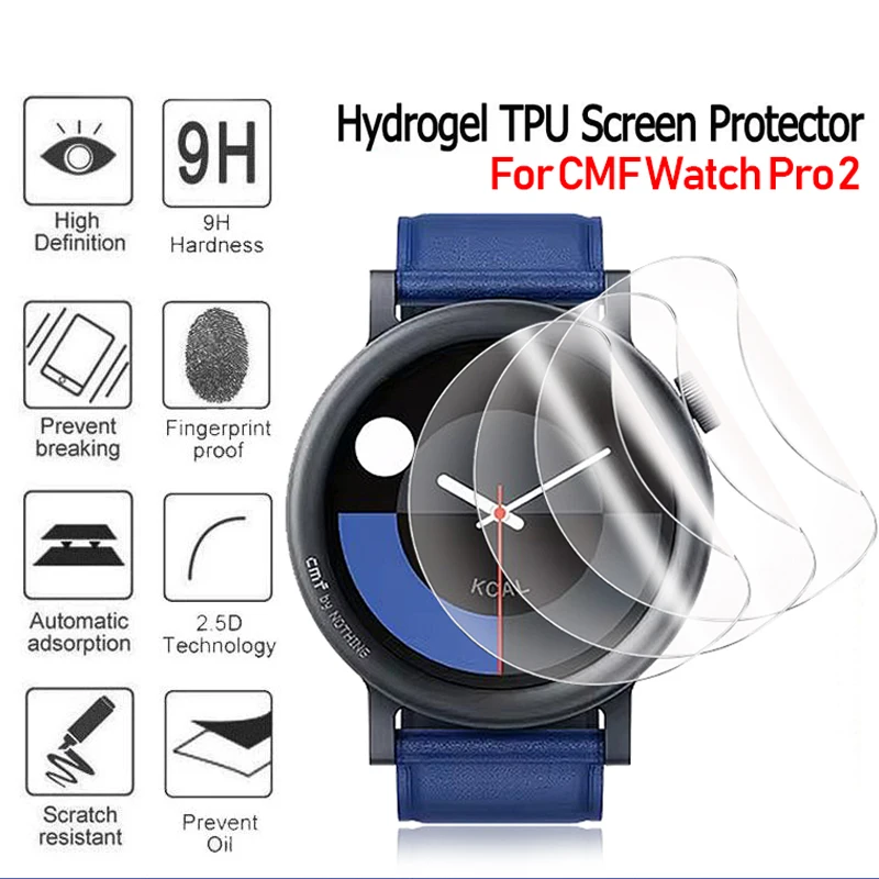 HD Hydrogel Screen Protector for Smartwatches - 1-3 Pack