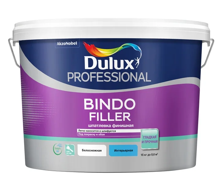 Dulux Bindo filler putty finish for walls and ceilings 8,6 L (15 kg)Caulk AliExpress