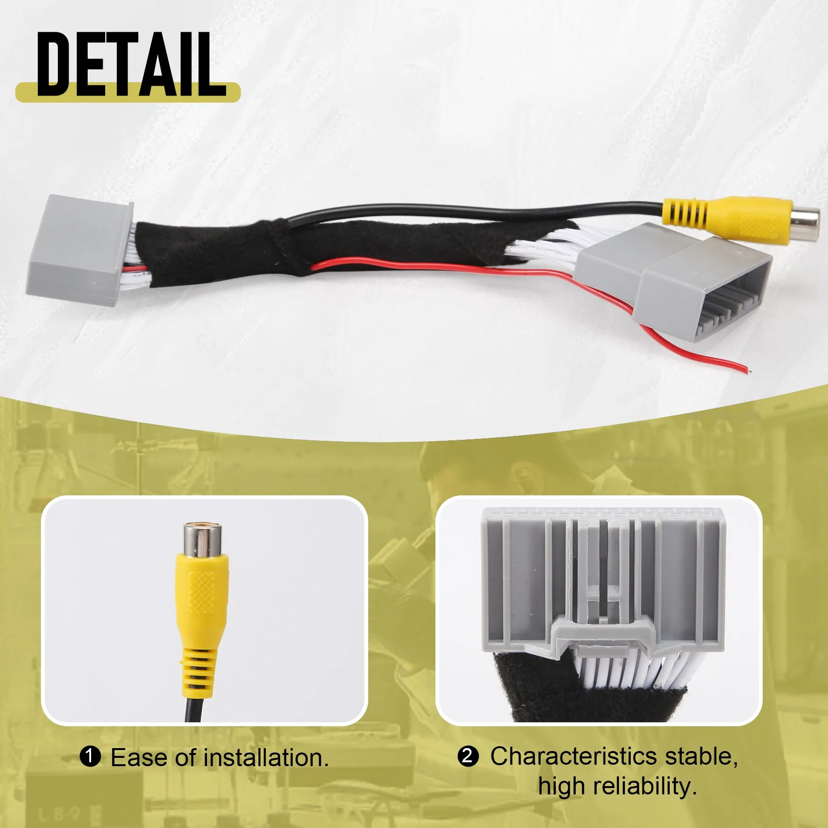Car Rear View Camera Adapter Wire Harness Cable Video Connector for Honda CRV Civic EXI 2012-car rear view camera