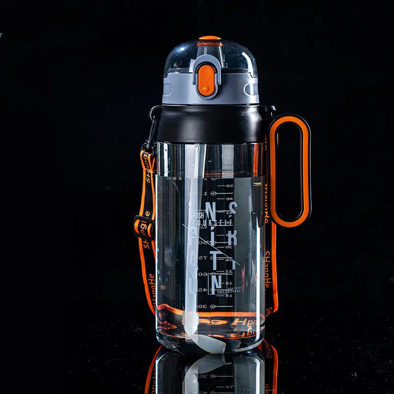 Large Capacity Portable Water Bottle with Straw - Ideal for Travel, Sports, and Fitness