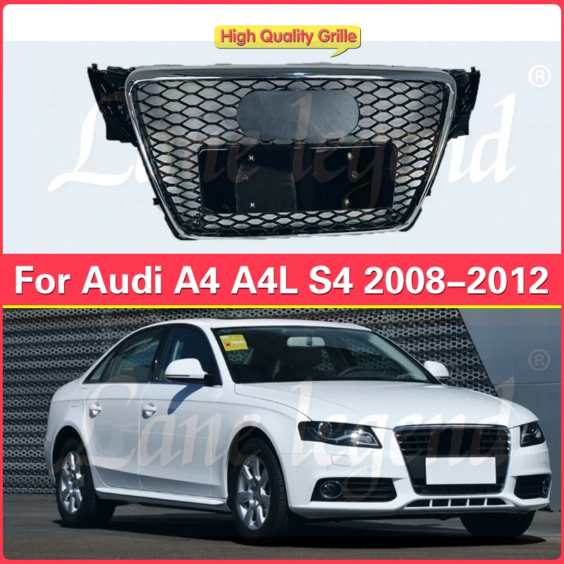 

Car Front Bumper Grille for Audi RS4 for A4/S4 2008 2009 2010 2011 2012 (Refit for RS4 Style) Car Accessories tools