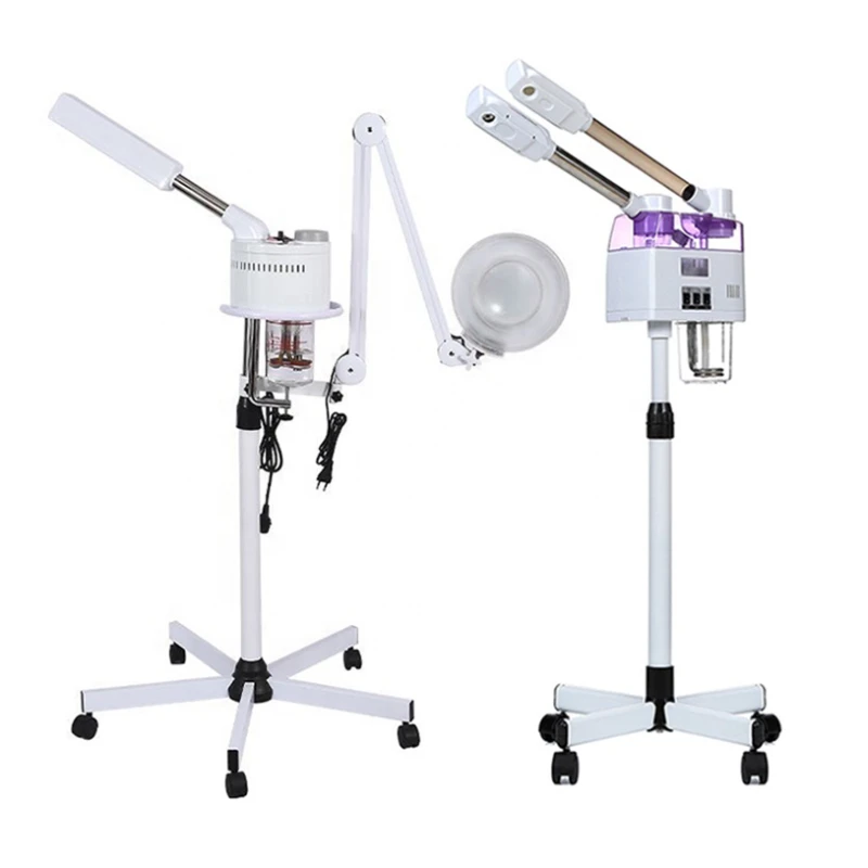 

2in1 3 In 1 Professional rotating nozzle facial steamer machine with light magnifying lamp glass for the true spa experience