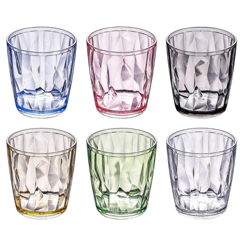 

Shatterproof Acrylic Water Tumblers 210ml Unbreakable Drinking Glasses Reusable Beer Champagne Cup Dishwasher Safe