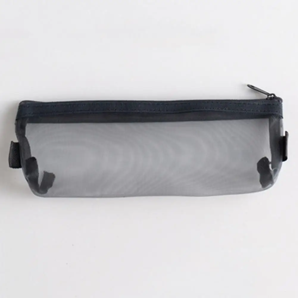 

Space-saving Durable Minimalist Student Pencil Container Bag Cloth Pencil Pouch Visible School Supplies