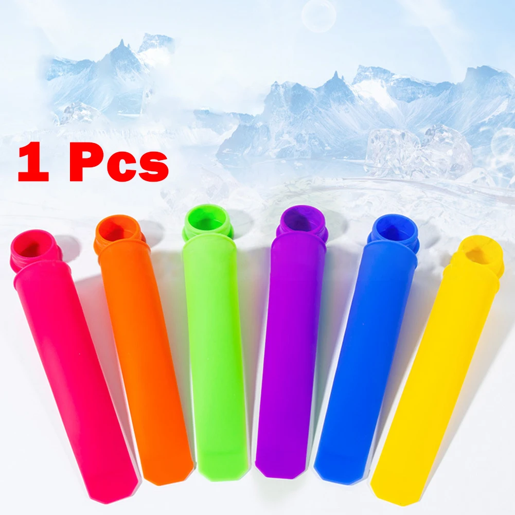 

1/6Pcs 15*13*3.5cm Silicone Push Up Stick Ice Cream Yogurt Jelly Mould Tool Creative Popsicle Mold Kitchen Tools