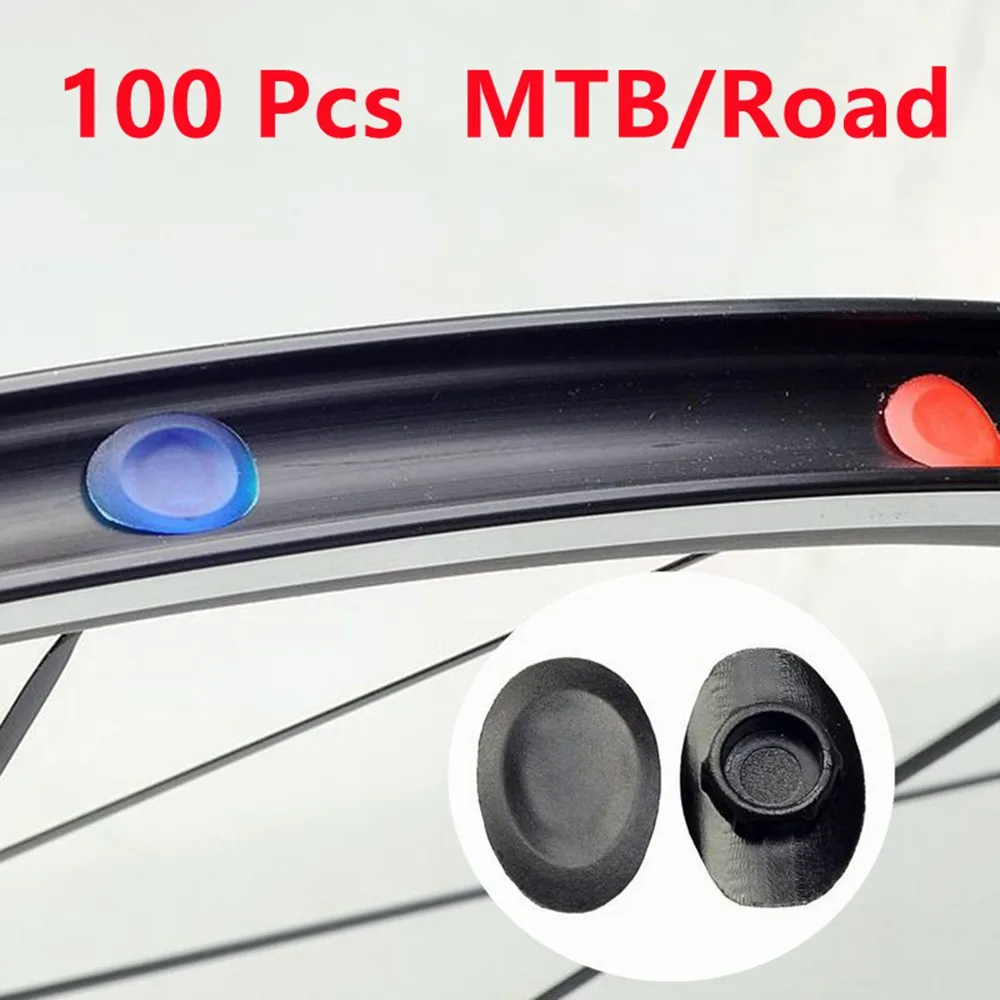 

100pc/Bottle MTB Road Bike Rim Plug Eyeleted Rims Bicycle Wheel Plugs Bike Tire Pad Steel Ring Hole Plugs Vehicles Parts