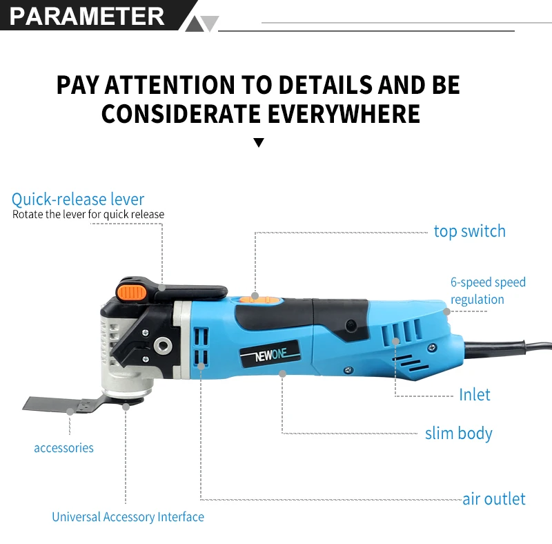 300W/350W/500W Qucik-Release Multifunction Power Tool Electric Oscillating Tool Renovator Saw with Handle,DIY Home Improvement 2