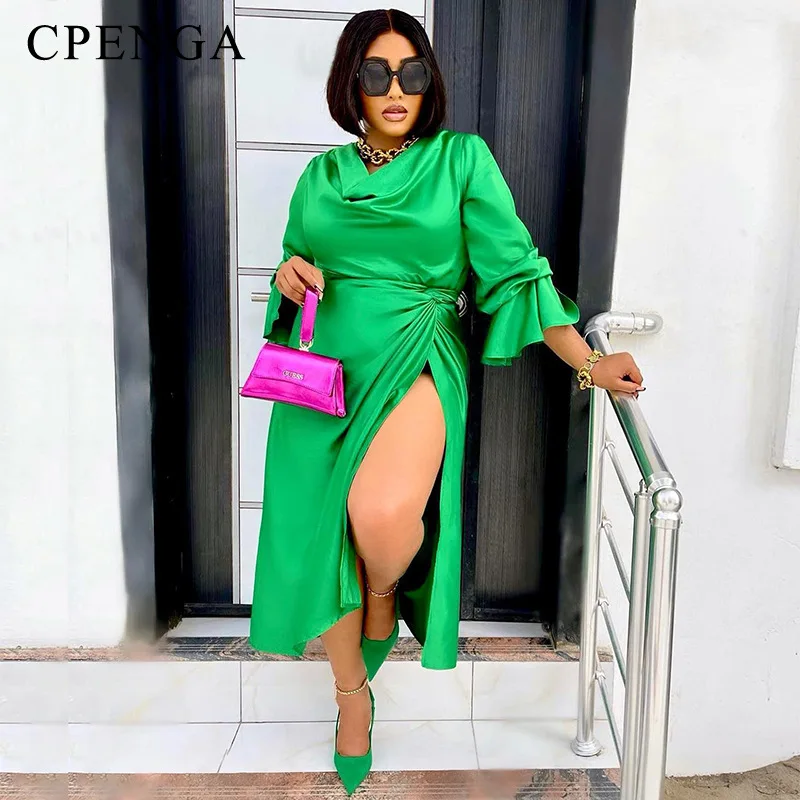 

Женская африканская одежда, комплект из 2 предметов, элегантный женский свободный топ и юбка, костюм, Африканский дизайнерский повседневный костюм