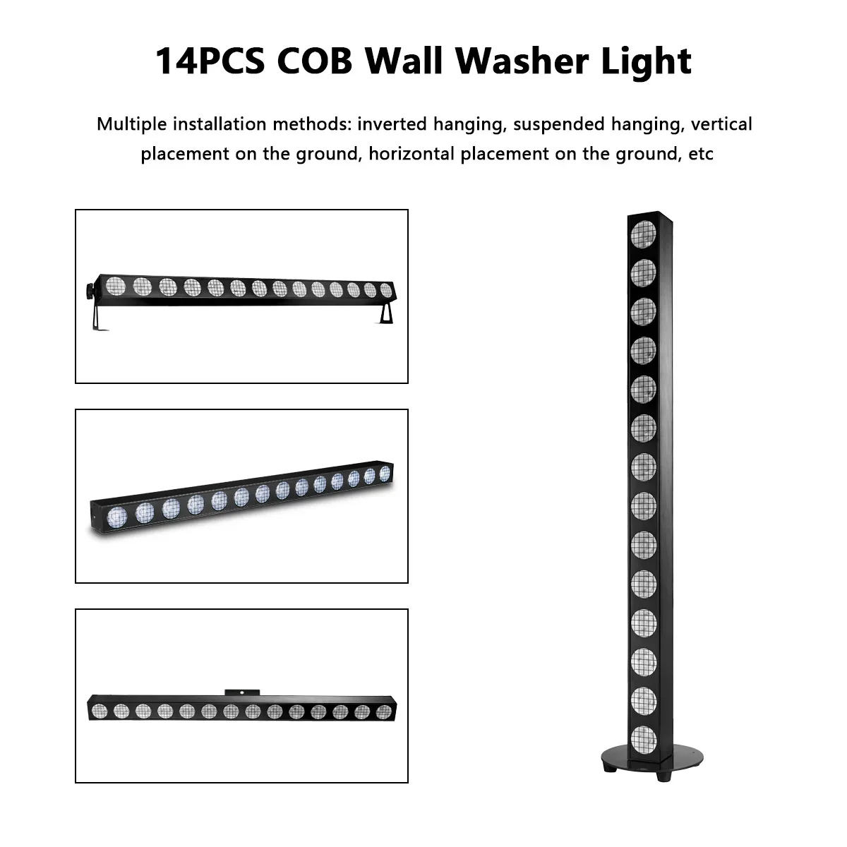 14X20W RGBW COB LED Wall Washer Light Horse-Race Effect Stage Light DMX Backgrou