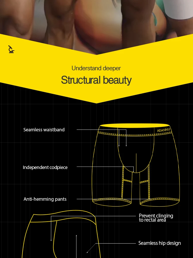 Description Picture 2 of itemADANNU Summer Ice Silk Men Underwear Sexy Transparent Gays Man Boxer Underpants Ultra-thin Sports Men's Panties Sissy Man Boxers