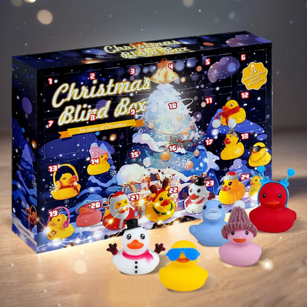 2024 Christmas Rubber Duck Advent Calendar 24 Days of Christmas Rubber Duck Set for Kids Christmas Party Favors 3