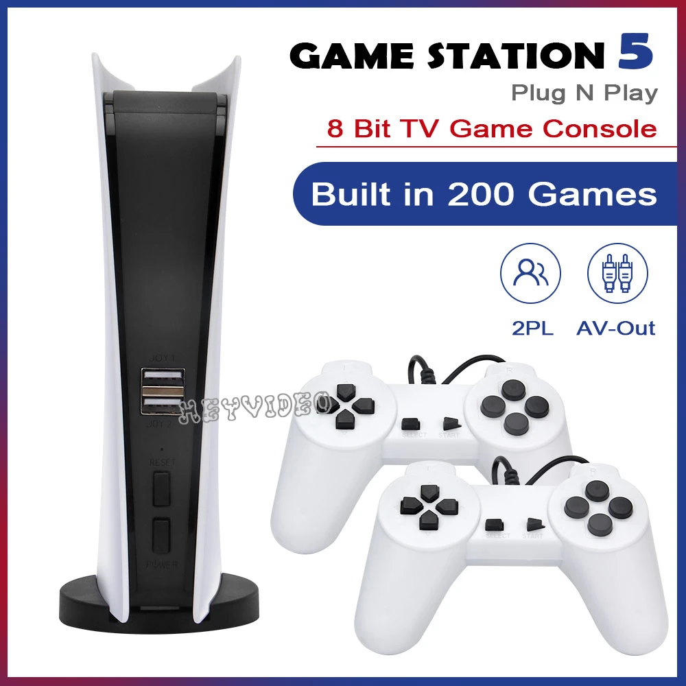 Game station 5 Video Game Console USB Wired TV Game Console With 200 Classic Games Handheld Game Player AV Output EU/US/UK Plug